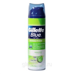 Гель для бритья Джиллетт(ʤɪˈlet) Blue Sensitive для чувствительной кожи 200мл