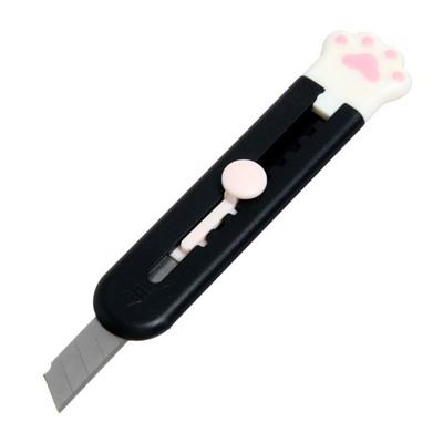 Нож канцелярский "Лапка", лезвие 9 мм, пластик, МИКС