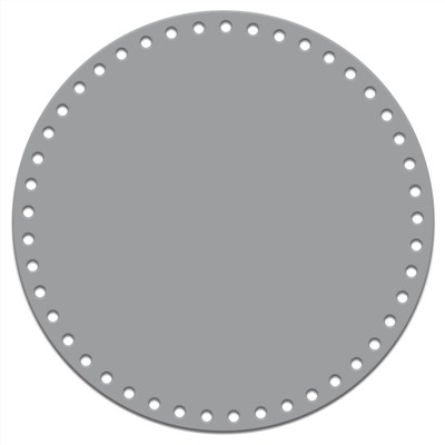 Дно для сумки круглое 20 см. Silver