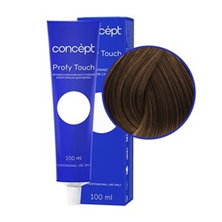 Concept Profy Touch 5.01 Профессиональный крем-краситель для волос, тёмно-русый пепельный, 100 мл