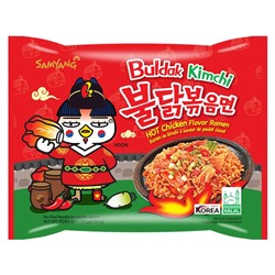 Лапша быстрого приготовления Samyang Hot Chicken Flavour Ramen Buldak Kimchi - Булдак кимчи, 135 г
