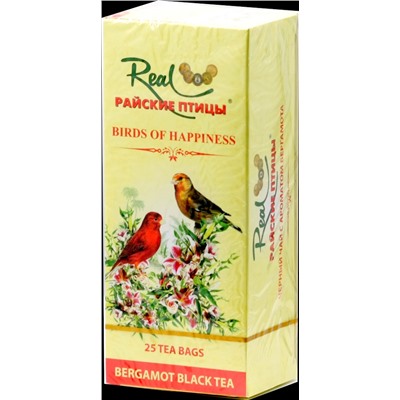 Real «Райские птицы». Черный чай с бергамотом карт.пачка, 25 пак.
