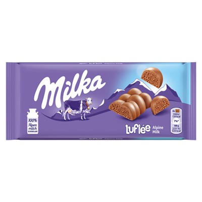 Шоколад Milka Luflee Alpenmilch, 100 г