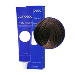 Concept Profy Touch 5.0 Профессиональный крем-краситель для волос, тёмно-русый, 100 мл