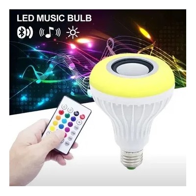 Музыкальная LED лампа мультиколор с Bluetooth c пультом "LED Music Bulb"