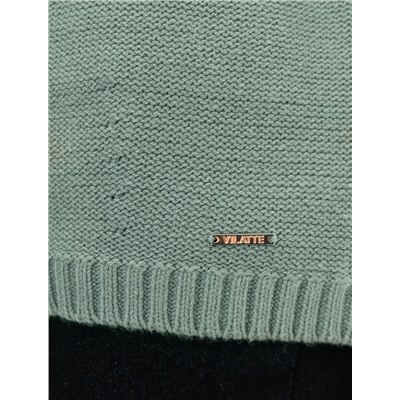 Лаконичный свитер крупной вязки с уколоченным рукавом - «баллоном»