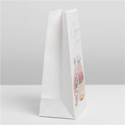 Пакет подарочный без ручек «Светлой Пасхи!», 10 × 19.5 × 7 см