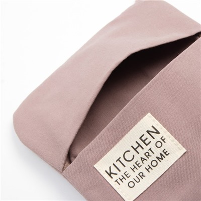 Кухонный набор Этель Kitchen, цвет сиреневый, варежка-прихватка 18х29 см, прихватка 19х19 см