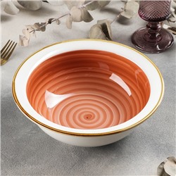 Салатник керамический «Крафт», 1,3 л, 23×8 см, цвет оранжевый