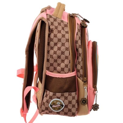 Рюкзак школьный эргоном.спинка Across DH4 39*29*17 дев, розовый/коричневый 20-DH4-3