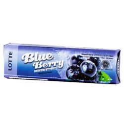 Жевательная резинка Lotte Blueberry со вкусом голубики (9 пластинок), 13,5 г