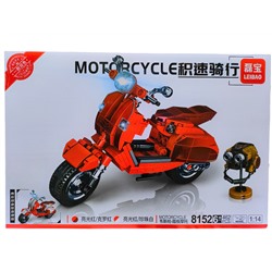 Конструктор Leibao  Motorcycle " Мотоцикл " красный , 462 детали