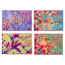 Альбом для рисования А4, 12 листов на скрепке «Весенний аромат», обложка мелованный картон, блок 100 г/м2, МИКС