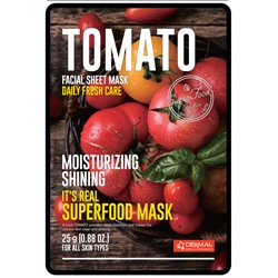 [DERMAL] Маска для лица тканевая ТОМАТ It's Real Superfood Mask TOMATO, 25 мл