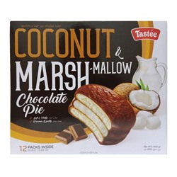 Печенье Tastee Chocolate Pie Coconut & Marshmallow со вкусом кокоса с маршмеллоу, 300 г