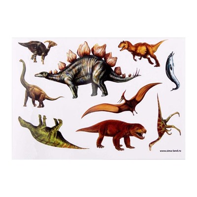 Развивающий игровой набор «Эра динозавров», наклейки светятся в темноте, по методике Монтессори