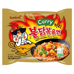 Лапша быстрого приготовления Samyang Curry Hot Chicken Flavor Ramen острая со вкусом курицы в соусе карри, 140 г