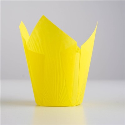 Форма для выпечки "Тюльпан", жёлтый, 5 х 8 см