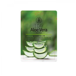 [MED B] НАБОР Маска для лица тканевая АЛОЭ ВЕРА 1-Day Aloe Vera Mask Pack, 27 г х 10 шт.