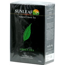 SUNLEAF. Green Tea (крупный лист) 100 гр. карт.пачка