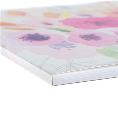 Альбом для рисования А4, 40 листов на клею Erich Krause "Цветы", обложка мелованный картон, жёсткая подложка, блок 120 г/м2