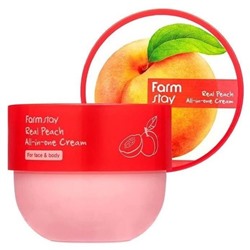 Крем для лица и тела с экстрактом персика FARMSTAY Real Peach All-in-One Cream, 300 мл.