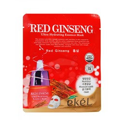 [EKEL] Маска для лица тканевая КРАСНЫЙ ЖЕНЬШЕНЬ Red Ginseng Ultra Hydrating Essence Mask, 25мл