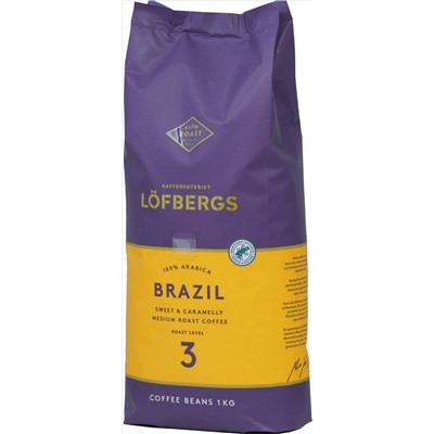 Lofbergs Lila. Brazil (зерновой) 1 кг. мягкая упаковка