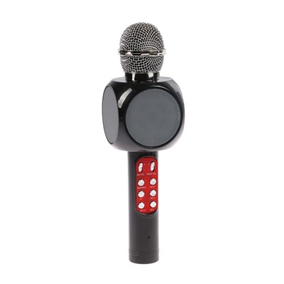 Микрофон для караоке LuazON LZZ-60, 1800 мАч, LED, чёрный