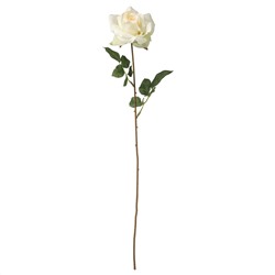 SMYCKA СМИККА, Цветок искусственный, роза/белый, 75 см