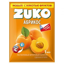 Растворимый напиток Zuko со вкусом абрикоса, 25 г