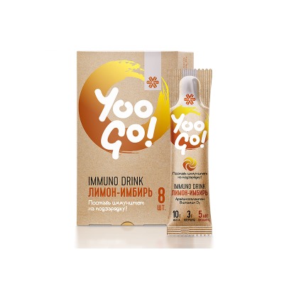 Напиток Immuno Drink (Защита иммунитета) «Лимон-имбирь» - Yoo Gо