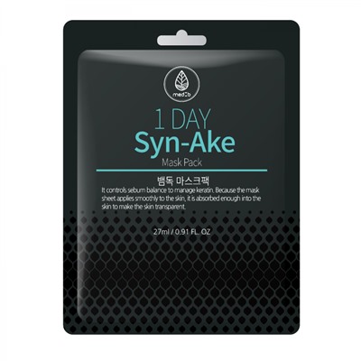 [MED B] НАБОР Маска для лица тканевая ЗМЕИНЫЙ ЯД 1-Day Syn-Ake Mask Pack, 27 г х 10 шт.