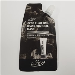 [I'M PETIE] Маска-пленка для лица очищающая УГОЛЬ Deep Purifying Black Сharcoal Mask, 15 г