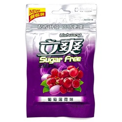 Конфеты Lishuang Sugar Free со вкусом винограда и мяты, 15 г