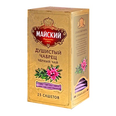 Майский. Golden Line. Душистый Чабрец карт.пачка, 25 пак.