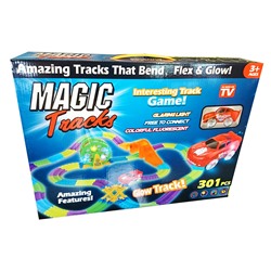 Автотрек-конструктор Magic tracks 301 деталь с музыкой и колесом обозрения