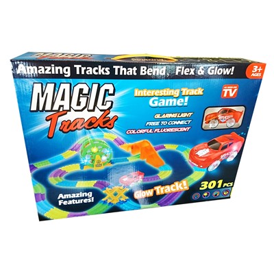 Автотрек-конструктор Magic tracks 301 деталь с музыкой и колесом обозрения