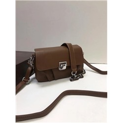 Женская сумка-клатч Экокожа c пряжкой коричневый