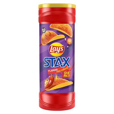Картофельные чипсы Lay's Stax Flamas Mas Caliente супер острые, 155,9 г