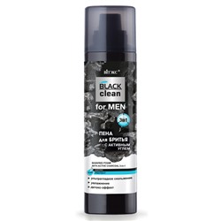 Витэкс Black Clean for Men Пена для бритья с активным углем 3 в 1 250 мл