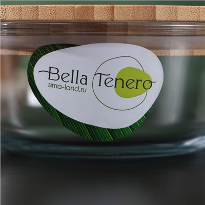 Контейнер из жаропрочного стекла с бамбуковой крышкой BellaTenero «Эко», 350 мл, 13×5,5см