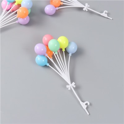 Декор для творчества пластик "Связка воздушных шаров" 8 шт 16,6 см