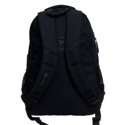 Рюкзак молодежный, Grizzly RU-802, 48x31x24 см, эргономичная спинка, отделение для ноутбука, чёрный