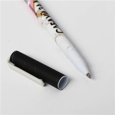 Ручка шариковая синяя паста 0.7 мм с колпачком «Следуй за мечтой» пластик софт-тач, цена за 1шт