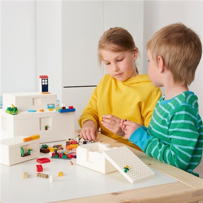 BYGGLEK БЮГГЛЕК, LEGO® контейнер с крышкой, 35x26x12 см