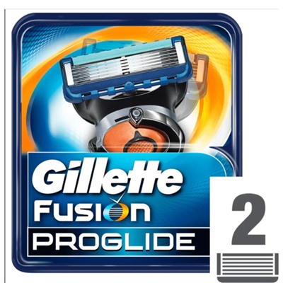 Кассеты для бритвы Джиллетт(ʤɪˈlet) FUSION-5 ProGlide (2 шт.) (Оригинал)