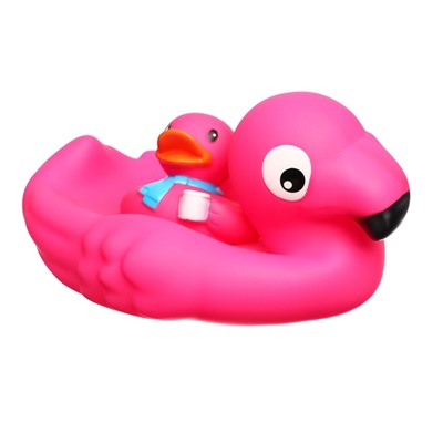 Набор игрушек для ванны «Мыльница: Фламинго.Уточка», 4 шт, с пищалкой, виды МИКС, Крошка Я