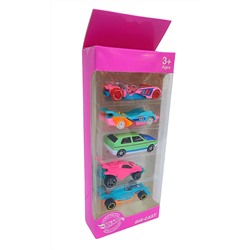 Набор гоночных машинок  " Hot Wheel :Pink Series " 5 шт