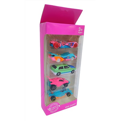 Набор гоночных машинок  " Hot Wheel :Pink Series " 5 шт